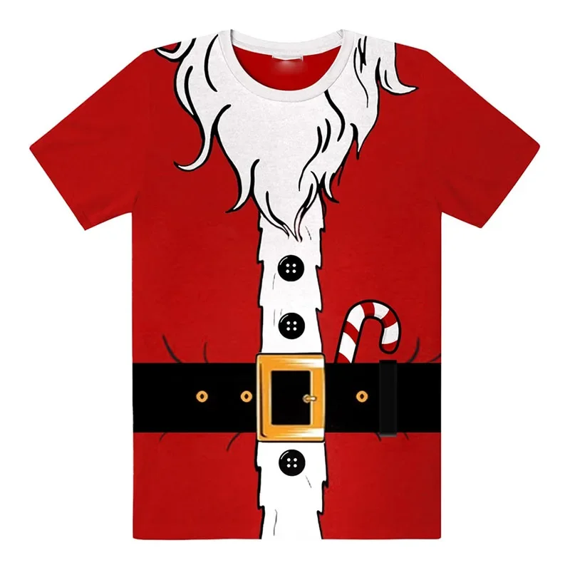 Christmas Gingerbread Theme Fun Cosplay T-shirt Holiday Clothing Fashionable 3D Print  T-shirt Personalized T-shirt