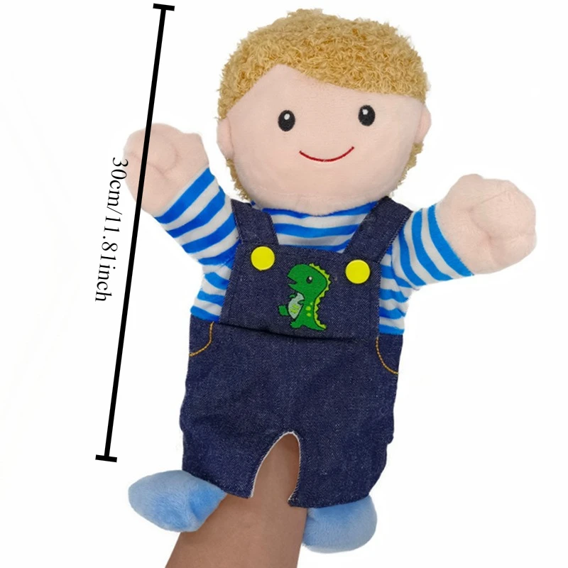 ตุ๊กตามือสำหรับเด็กผู้หญิง 1 ชิ้น สำหรับการแสดงนิทานในโรงเรียนอนุบาล อุปกรณ์ประกอบการแสดง ตัวละคร ของเล่นแบบอินเทอร์แอคทีฟ ตุ๊กตาเล่นเสียง ถุงมือ