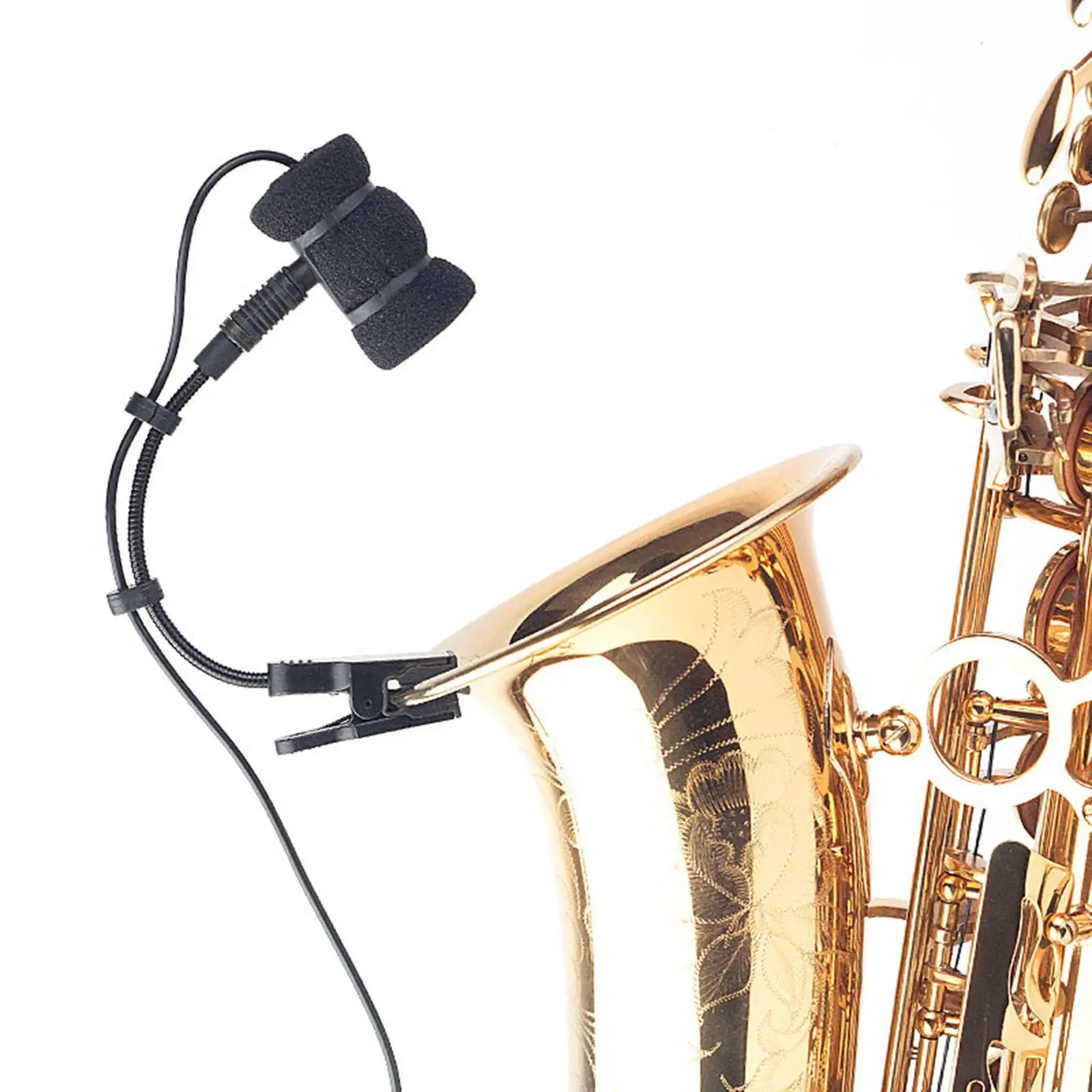 Saxophone Microphone Stand Clip Sax Mic Clip Accessory Easy Installation Mic Holder Microphone Holder for Live Performance view 4