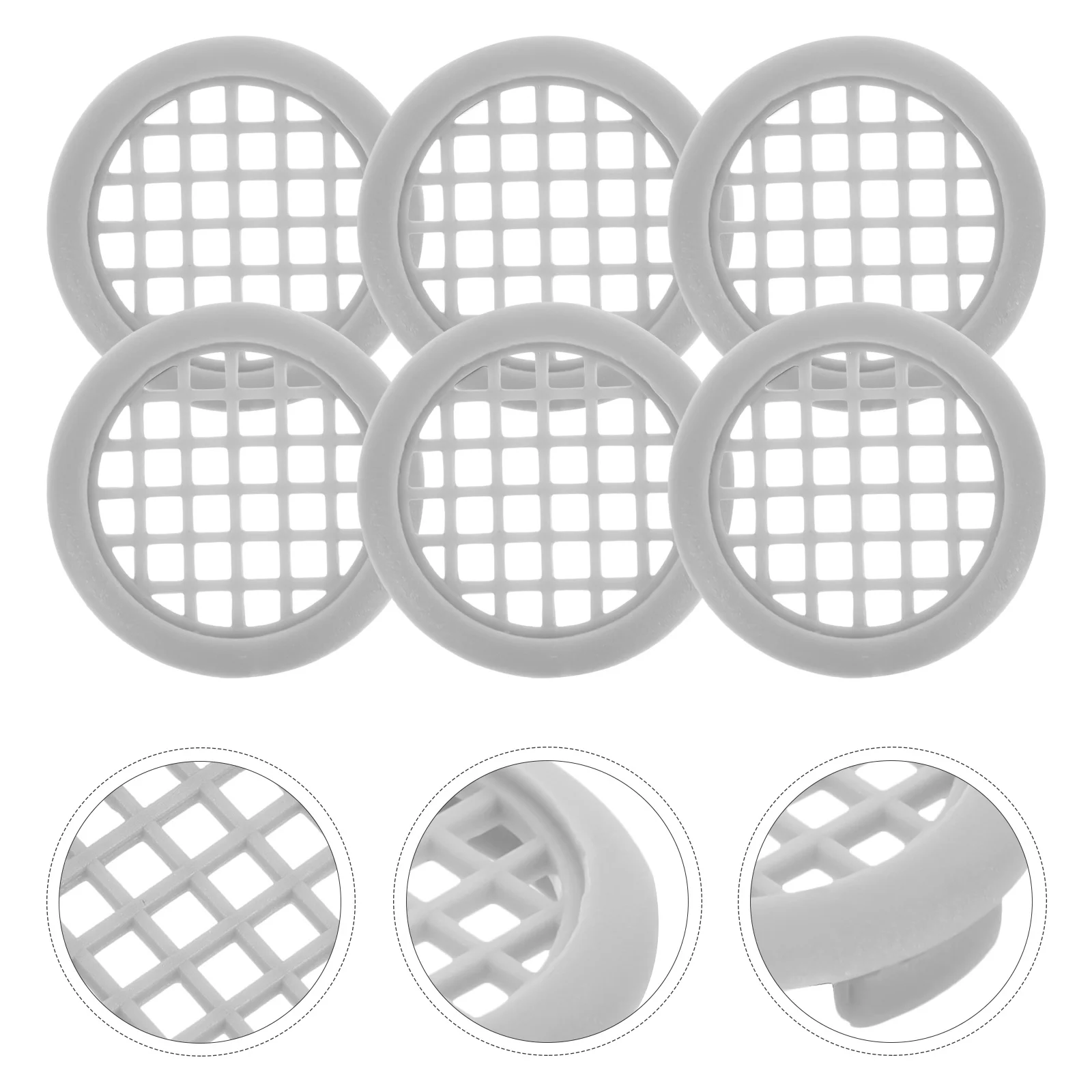 

50pcs Cabinet Door Ventilation Round Replacement Soffit Vents For Bathroom Kitchen Under Cabinet Air Vent Covers Durable Plastic
