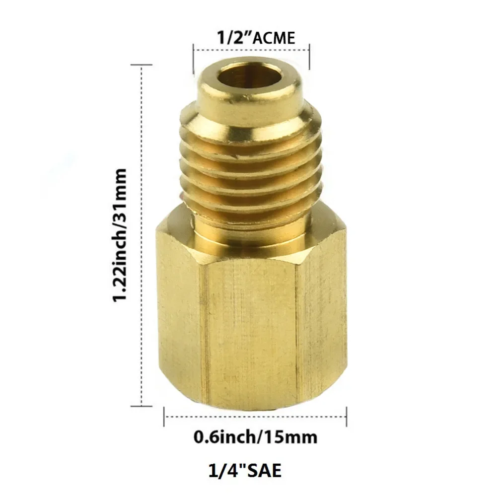 Refrigeration Charging Adapter Brass Support 1/4 SAE AG To G1/4 IG Nitrogen Adapter Fittings For Air Conditioners