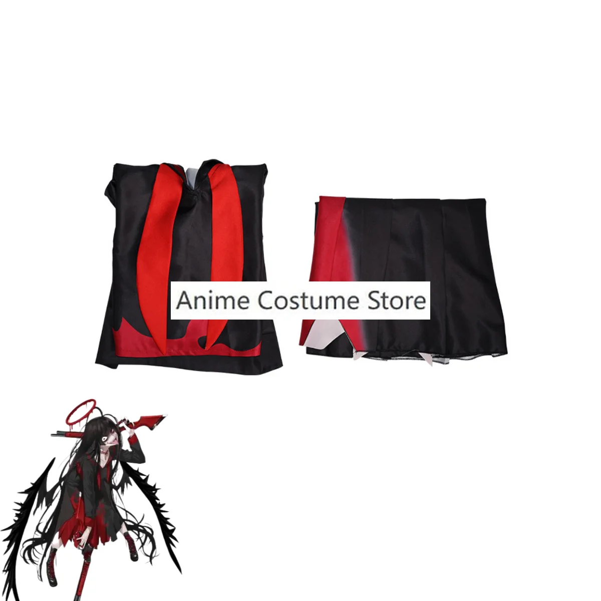 Костюм для косплея из игры голубой архив кензаки цуруги, японская черная школьная форма JK, длинная юбка, женский сексуальный костюм на Хэллоуин