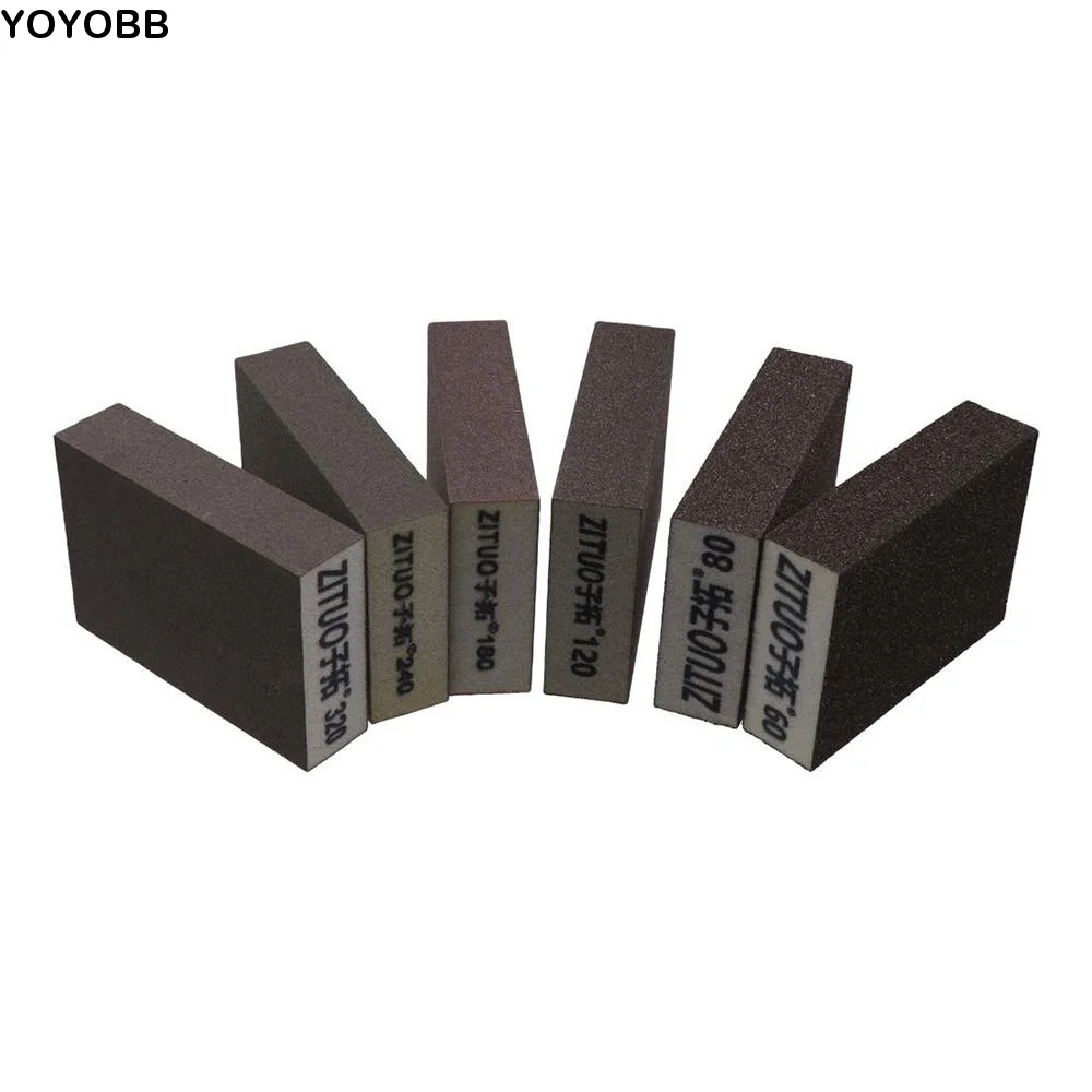 Abrasive Pad Sanding Sponge Blocks Derusting Sponge Sandpaper Model Grit 60 80 100 120 180 240 320 Washable Polished Sand Brick