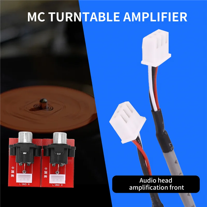 -MEOF Placa pré-amplificadora de reprodutor de gravação de vinil MM MC Phono Amplificador Gramofone Cabeça Ampliação Pré-amplificador Dual AC 12-16V