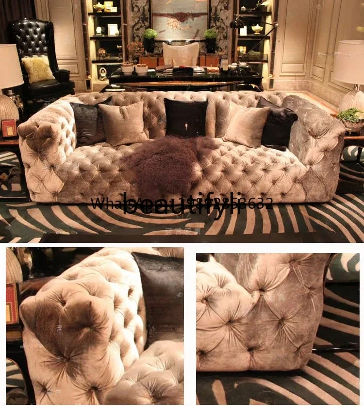 FF European classical sofa post-modern three-person sofa
