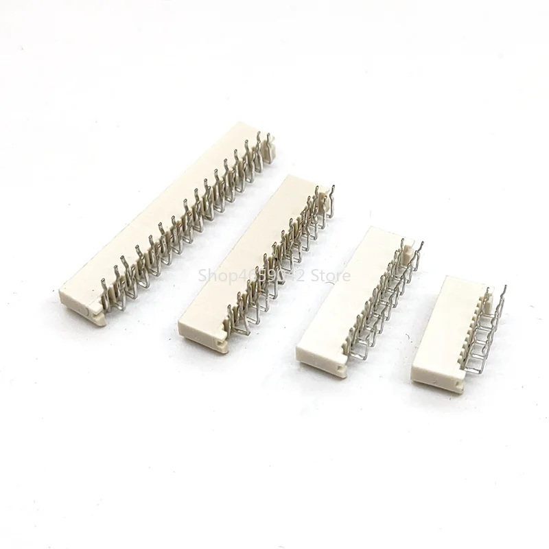 20PCS Pitch 1.0mm FPC/FFC Connector LCD Flexible Flat Cable Socket Double Row Right Angle Type 4 6 8 10 12 14 18 20 22 24 30Pin