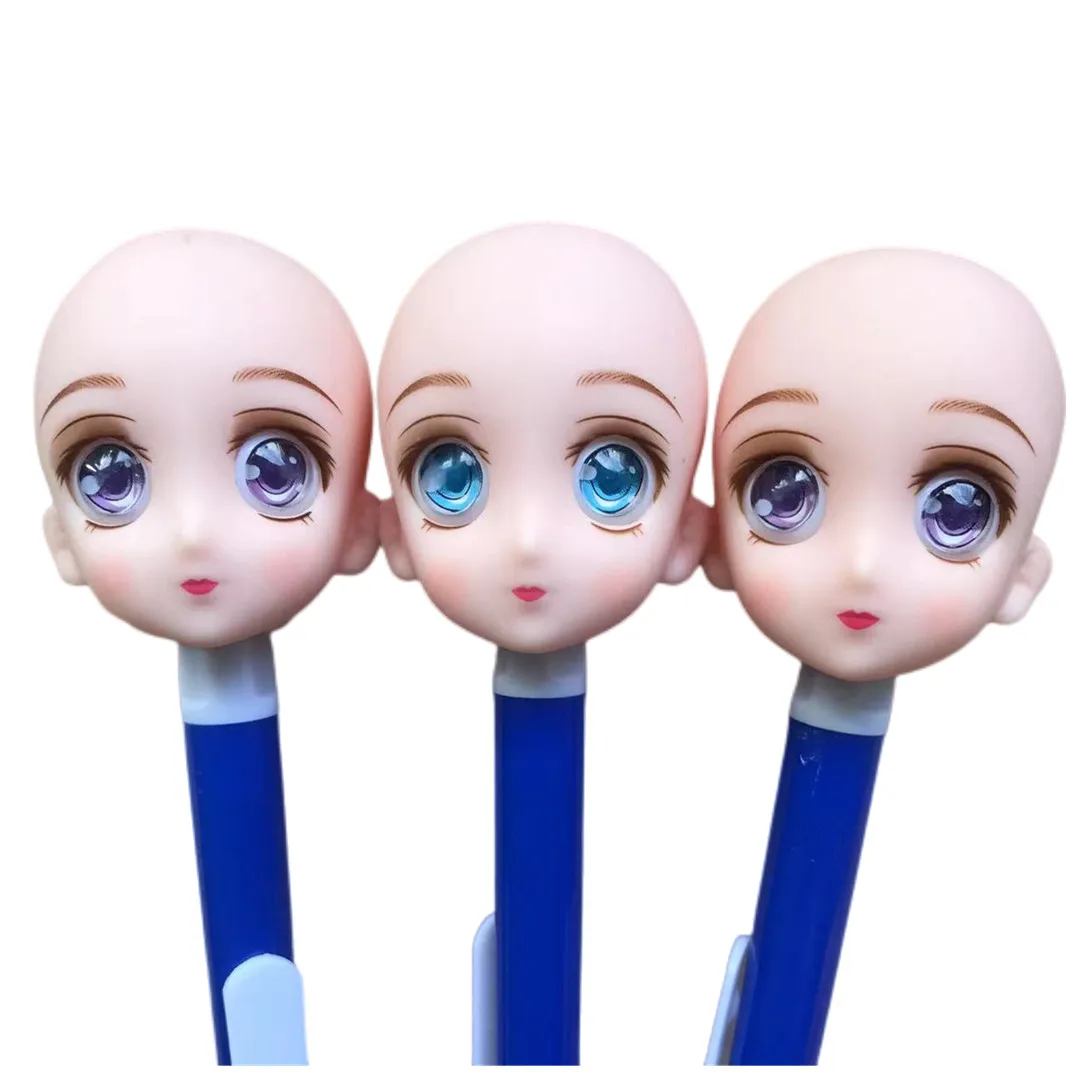 Quality Doll Bald Heads Original 1/6 Doll Heads DIY Painting Doll Parts Collection Doll Toy White Black Lady Cute Girl Doll Toy