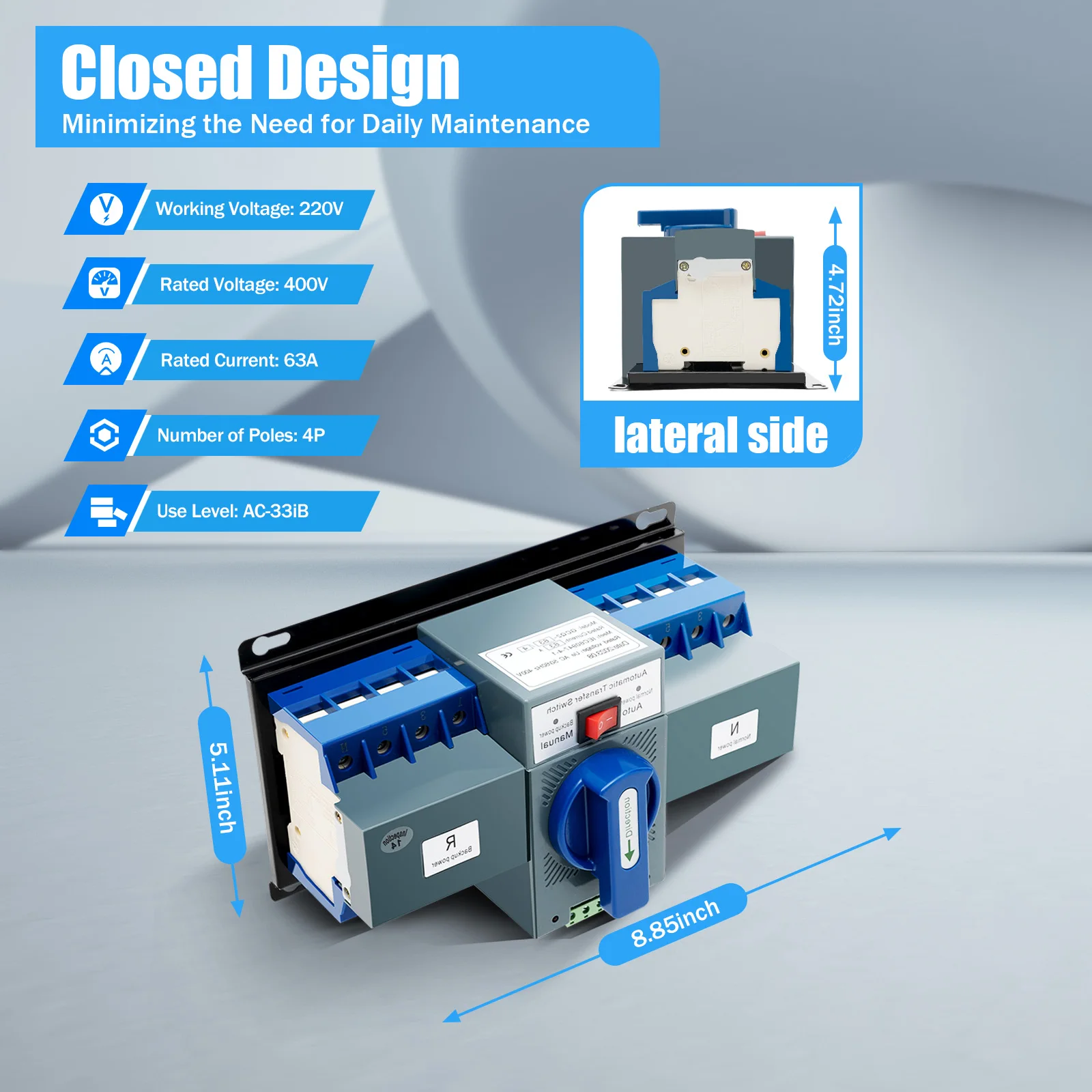 4P 63A 220V doppio alimentatore commutazione automatica Transfer PRO interruttore interruttore interruttore di corrente di emergenza per generatore