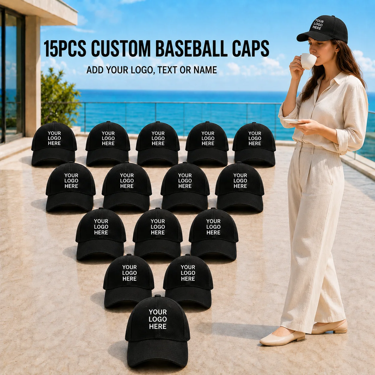 15 Customizable Baseball Caps – Add Your Own Text and Photos. Perfect headwear for everyday use or special events; ideal for out