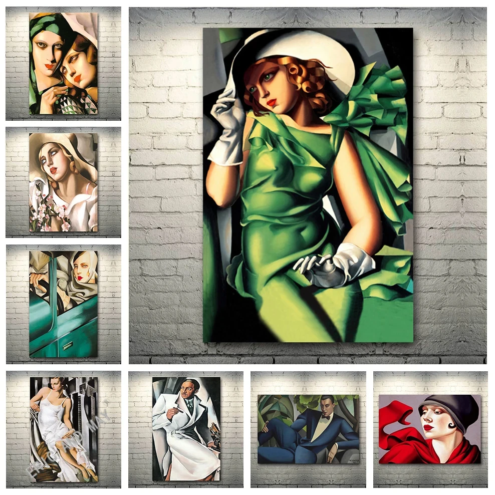 Tamara The Paintbrush De Baroness Lempicka постеры на холсте HD Печать настенные картины гостиная Кафе Гостиница украшение дома