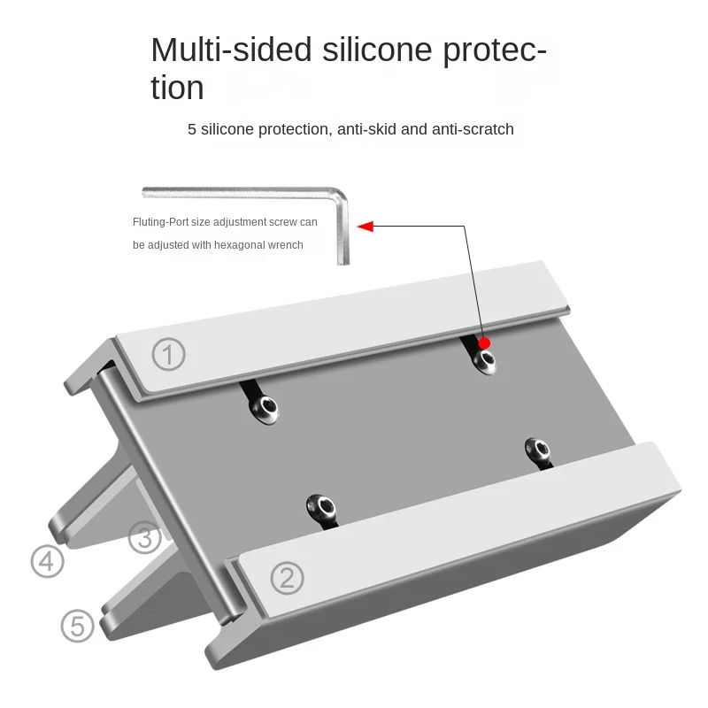 Soporte plegable de aluminio para portátil, soporte Vertical para tableta, Macbook Air Pro, PC, 7-17 pulgadas