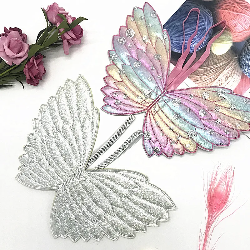 Butterfly Fairy Wings Dress Up Birthday Gift Magic Wand Stick Party Favors Costume Accessory Halloween Angel Wing for Kids Girls