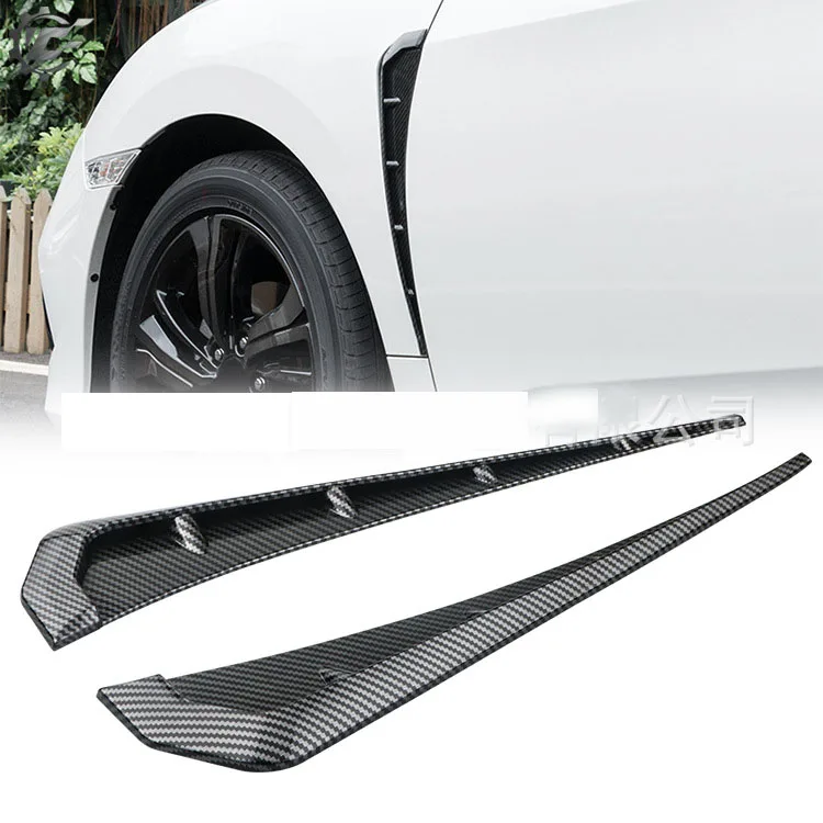 

2pcs/set Universal Car Side Fender Spoiler Wind Knife Side Gills Universal Air Vent Decorative Side Wing Sticker for Honda Civic