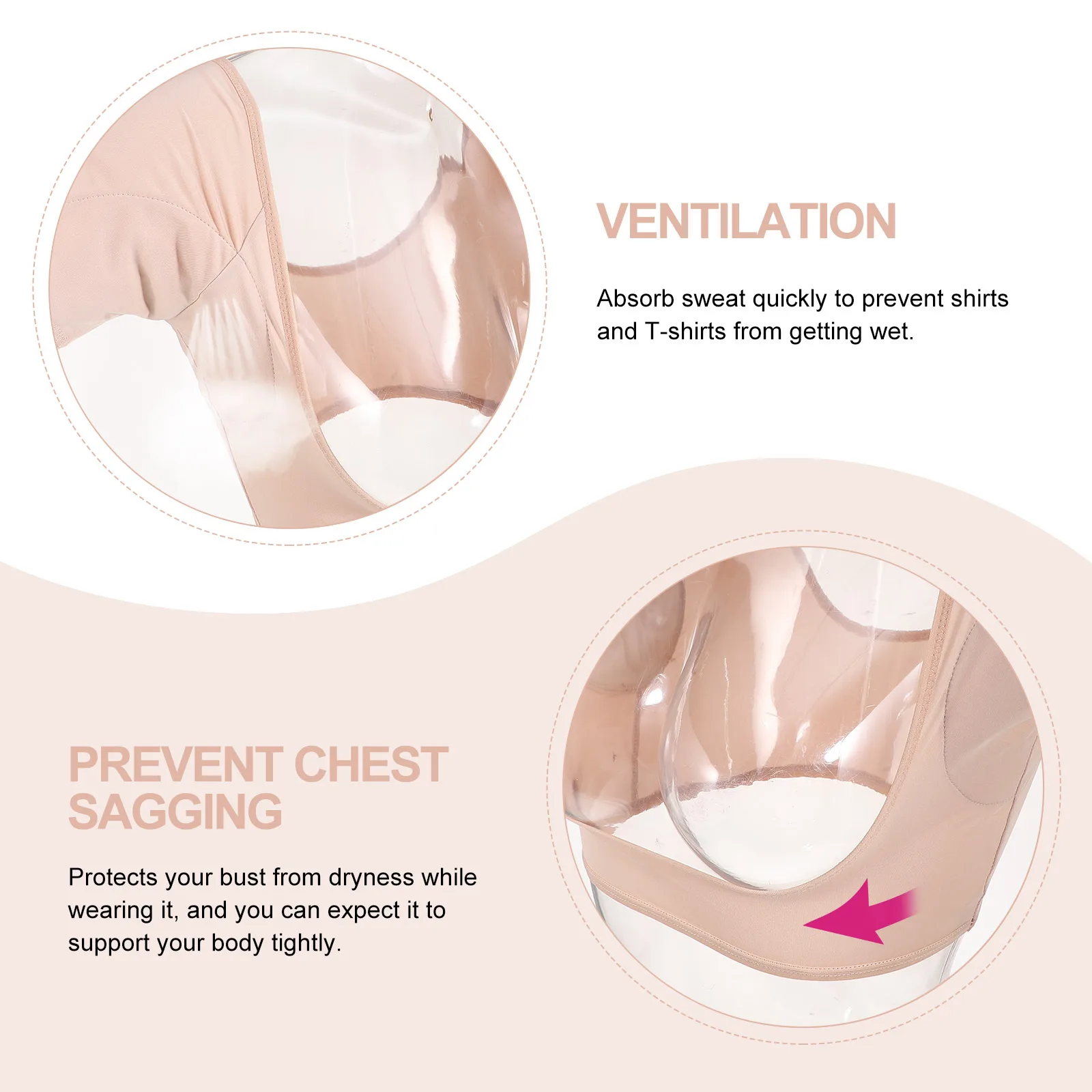 

Underarm Sweat Pads Vest Lady Polyester Cotton Jogging Reusable Breathable Armpit Shield Summer Outdoor Activity Antiperspirant