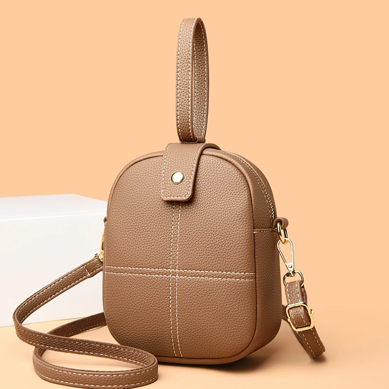 New Elegant Shoulder Bag for Women High Quality Leather Crossbody Bags Designer Small phone bag Ladies Purses and Handbags Sac