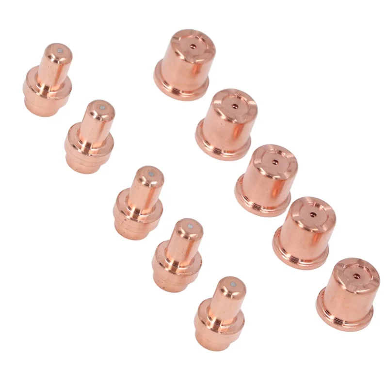 

10 Pcs Set Plasma Cutter Electrode Nozzle Kit Tips And Electrodes Replacement For Trafimet CB50