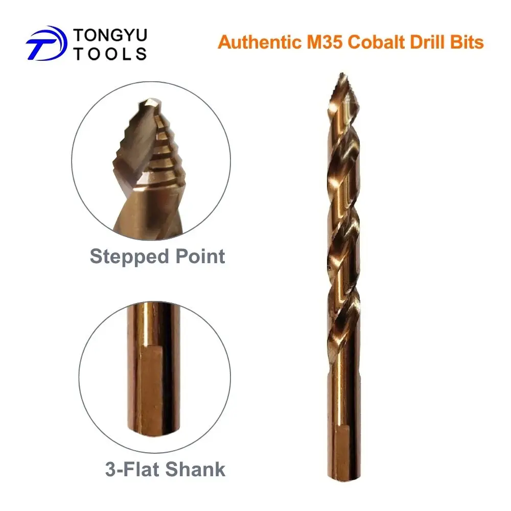 

M35 Cobalt HSS Co 5% Drill Bit DIN338 Metric 1-13mm Twist Drill Bit for Stainless Steel Hard Metal 3 Flat Shank