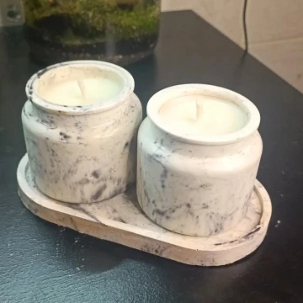 Storage Jar Silicone Mold Handmade Wax Candle Organizer Concrete Epoxy Resin Mould Storage Bottle with Lid Gypsum Plaster Molds