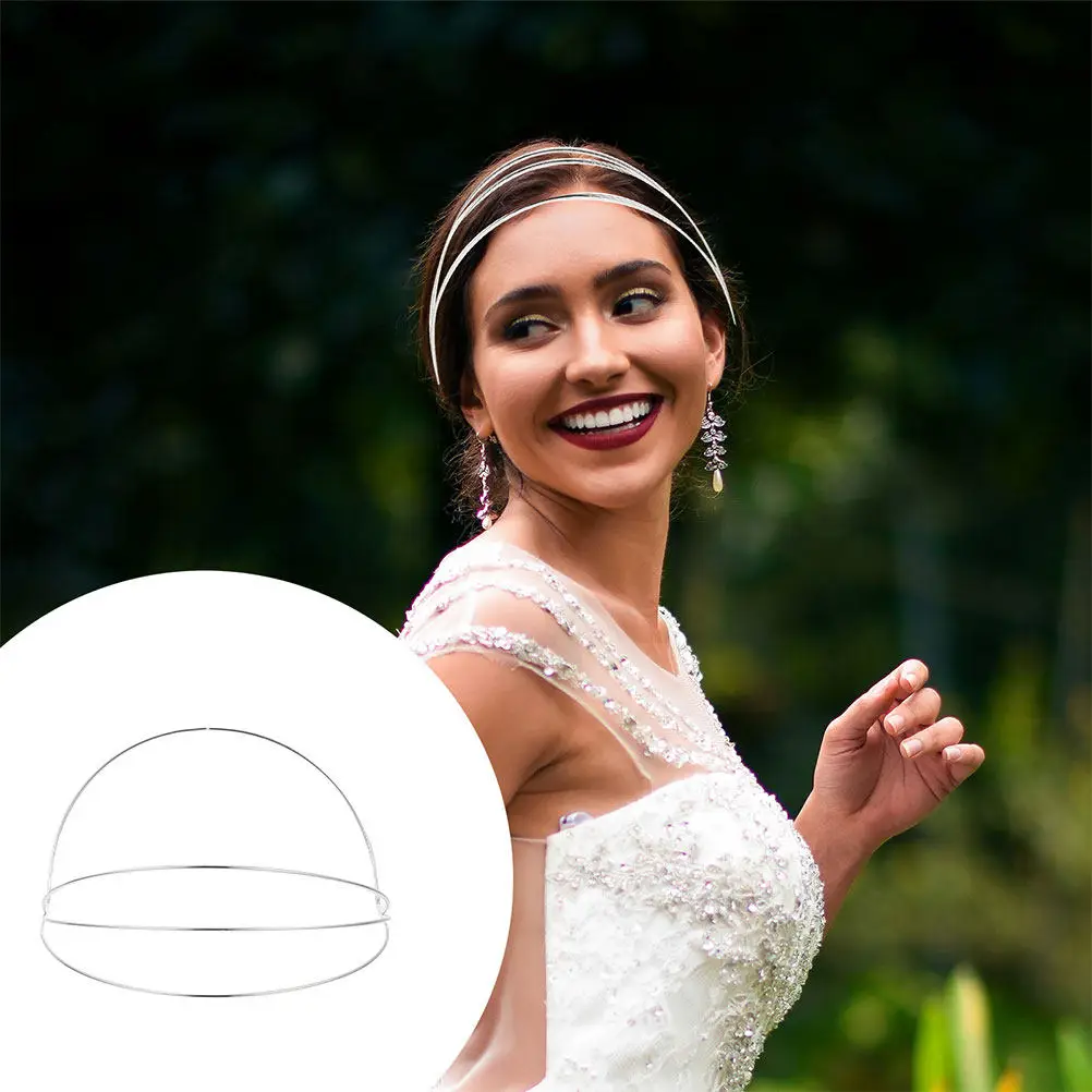 4Pcs Elegant Four-Layer Metal Headband Base for DIY Chinese Traditional Headdress Crown Making Hanfu Cosplay Wedding Tiara Craft
