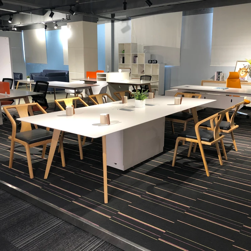 

Office Hotel Hospital School Conference Room Use Wood Furniture Modern Fashion Simple European Solid Wood Conference Table
