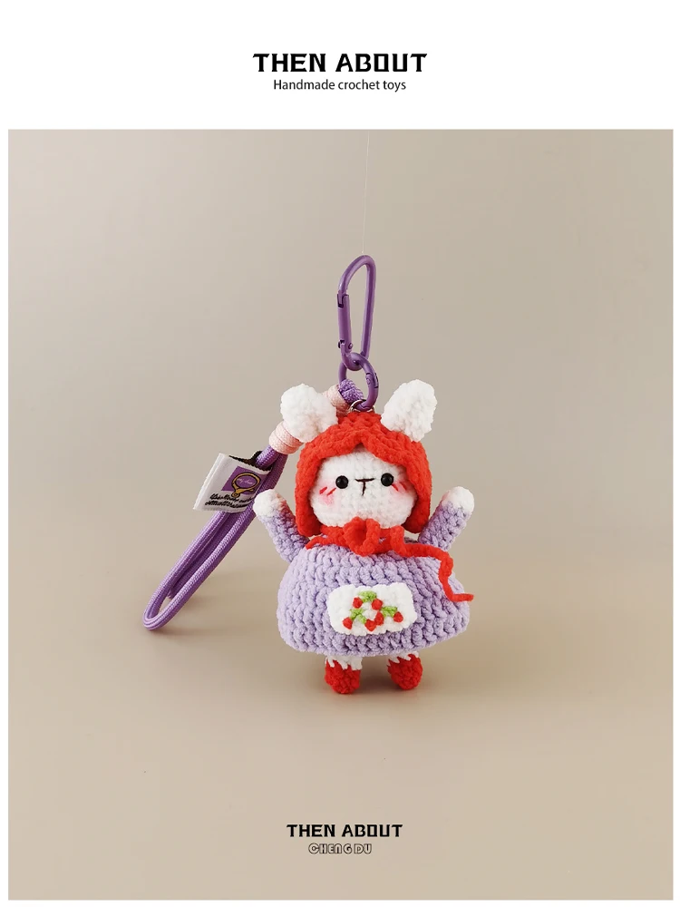 Cute Little Rabbit Bag Charm Key Holder Creative High-End Feeling Gift Bag Accessory Fashionable Trendy Design from China