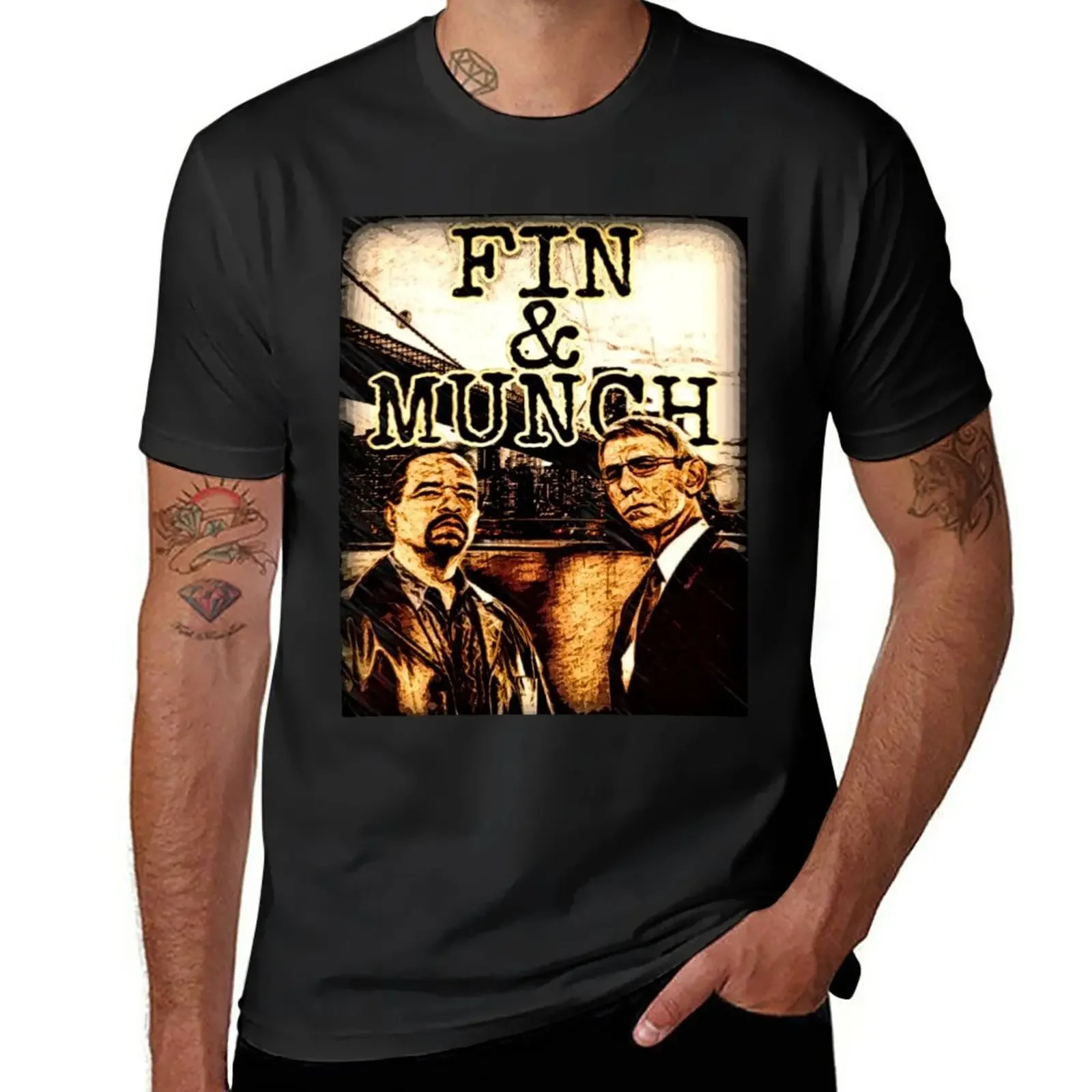 

Fin & Munch: Law & Order: SVU T-Shirt shirts graphic tees sweat customizeds Men's cotton t-shirt