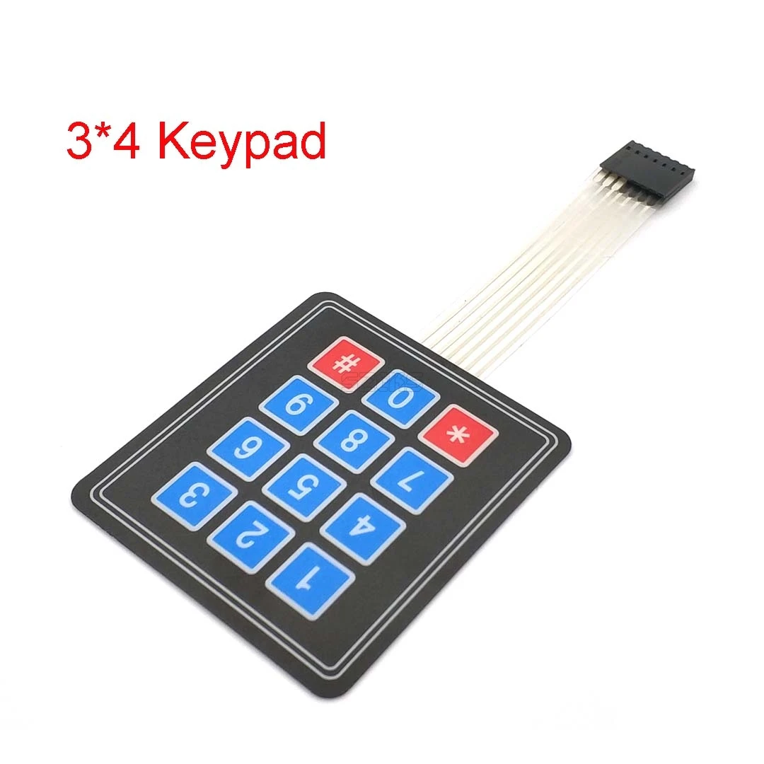 ใหม่4 12 16คีย์4*4เมมเบรนสวิทช์ปุ่มกด1X4 3X4 4X4 matrix Array Matrix สำหรับ Arduino Smart รถ