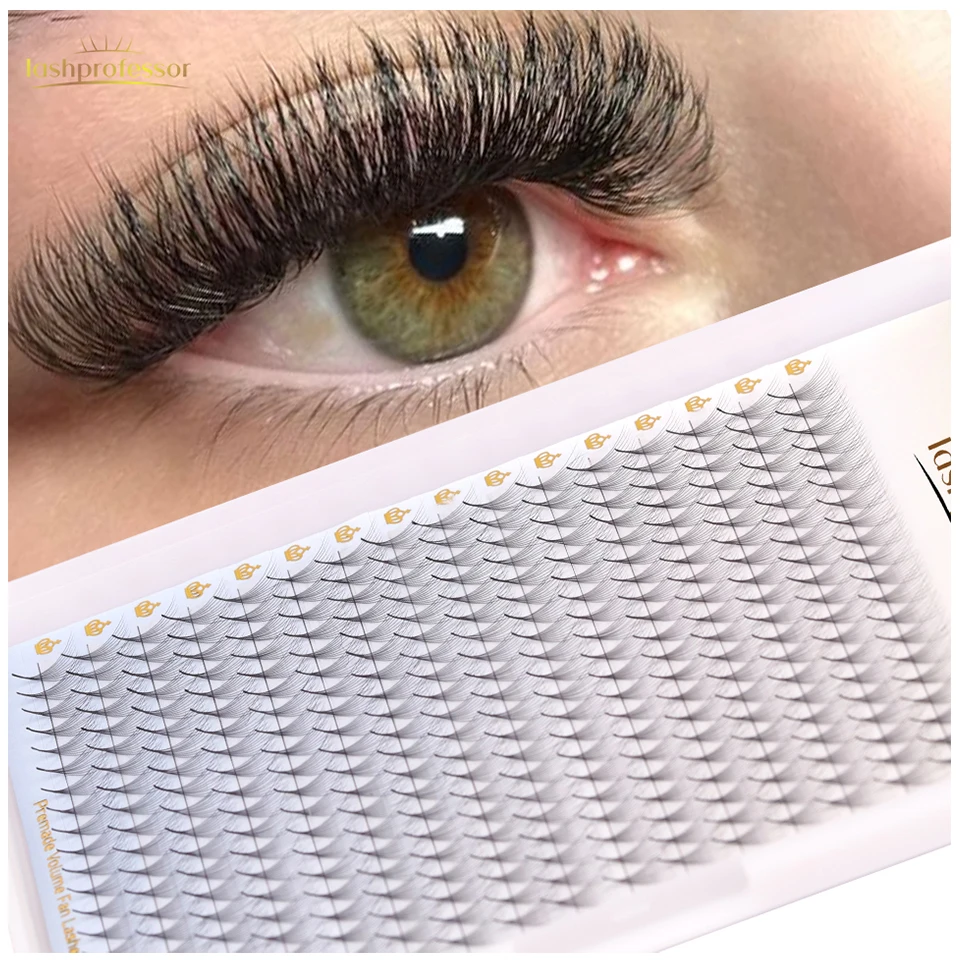 Lashprofessor 3D/4D/5D/6D Spitzer Stiel, vorgefertigt, dünn, schlank, scharfe Basis, russisches Volumen, vorgefertigte Fächer, Zubehör für falsche Wimpernverlängerungen – Detail 1