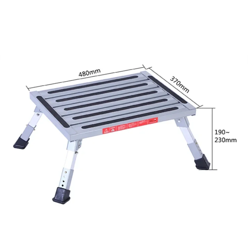 Obciążenie składany stołek ze stopu aluminium 150kg do holowania SUV Bed samochód biznesowy przenośny stołek ze stopą składany RV części