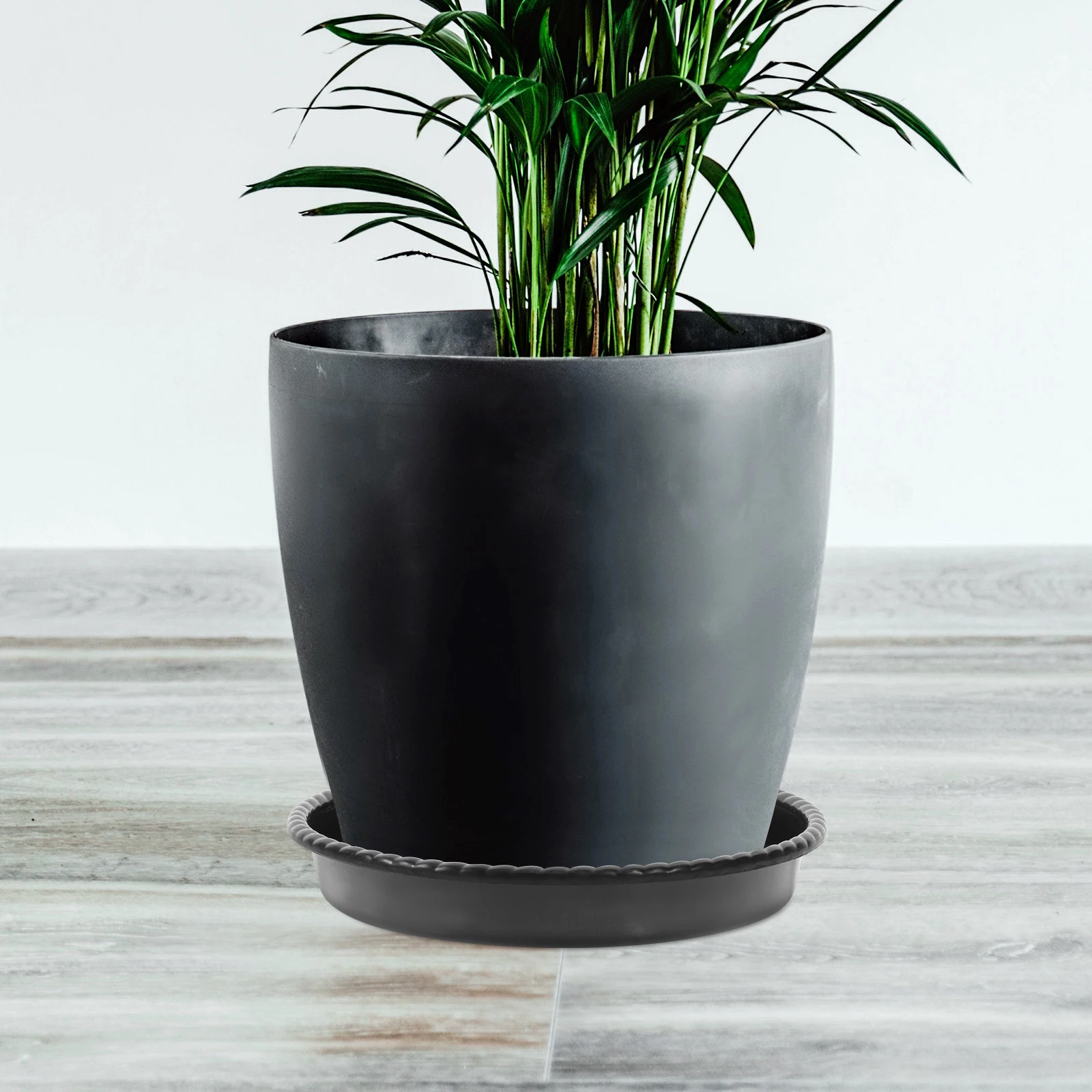 

10Pcs Thickened Resin Water Tray Durable Round Plant Saucer Indoor Outdoor Use Collect Excess Water Spillage Prevent Leaking