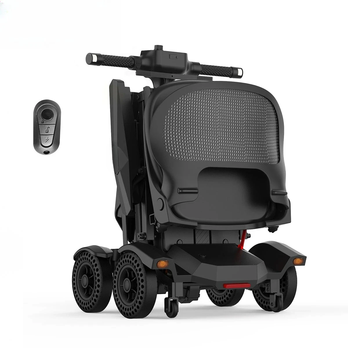 High Performance Remote Control Folding Electric Scooter Lightweight Compact Small 4 Wheels Mobility Scooter For Adults