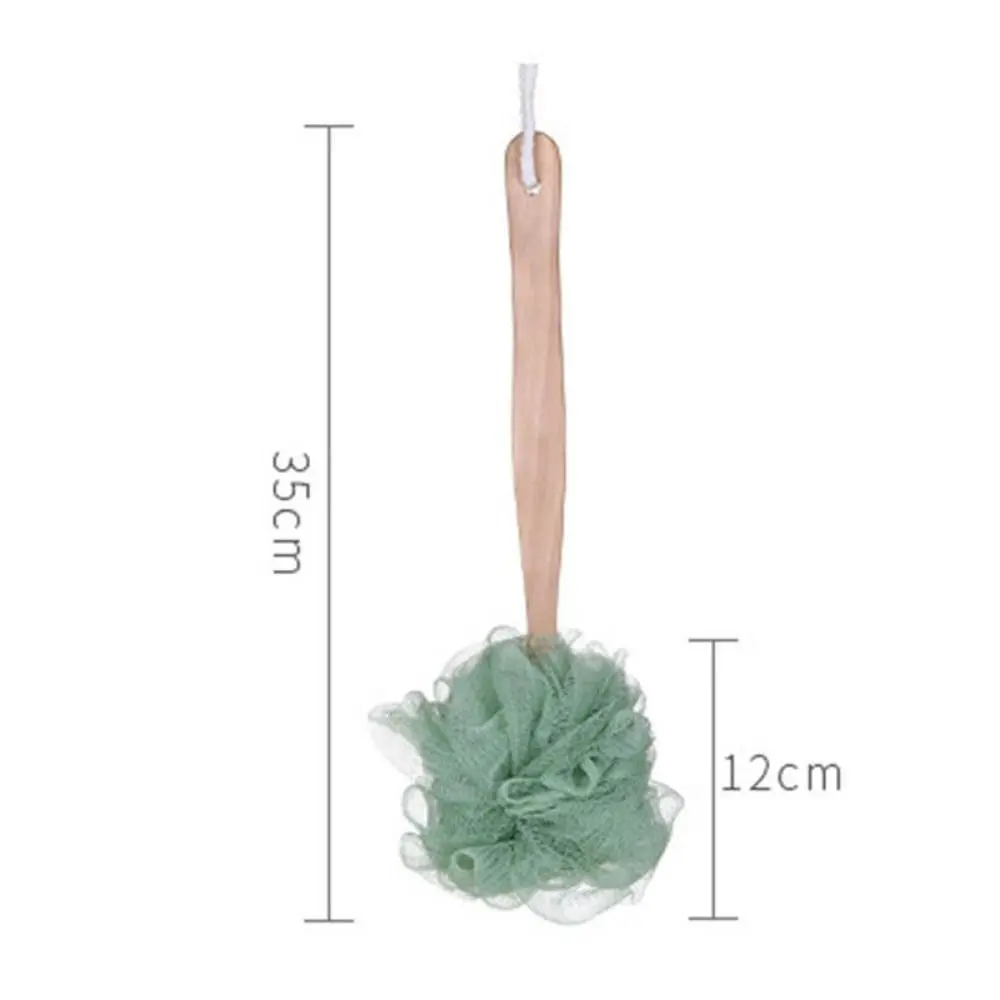 Long Handle Bath Brush Bath Ball Flower Back Scrubber Body Brush Wash Sponge Exfoliating Shower Rich Foam Bath Sponge