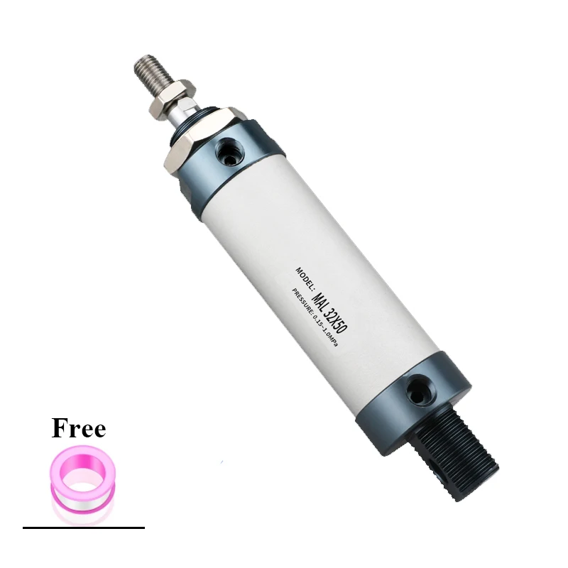 

MAL16 20 25 32 40mm Bore Small Double Action Part Stroke 25/50/100/200/300/400/500mm Aluminum Alloy Mini Pneumatic Air Cylinder