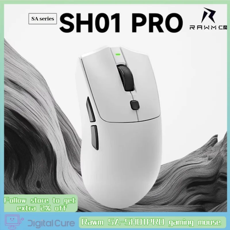 

Rawm Sa-Sh01pro Wireless Mouse Esports Gaming Mouse Lightweight Paw3950 8k Small Medium-Sized Hand Hot Swappable Micro Motion