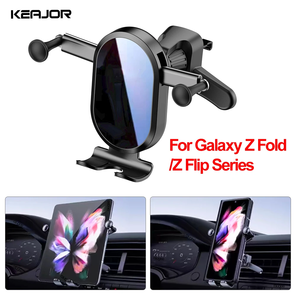 Penyangga Ponsel Mobil untuk Samsung Galaxy Z Fold 7 6 5 4 3 2/Flip 7 6 5 4 Layar Lipat Dudukan Ponsel di Ventilasi AC Mobil
