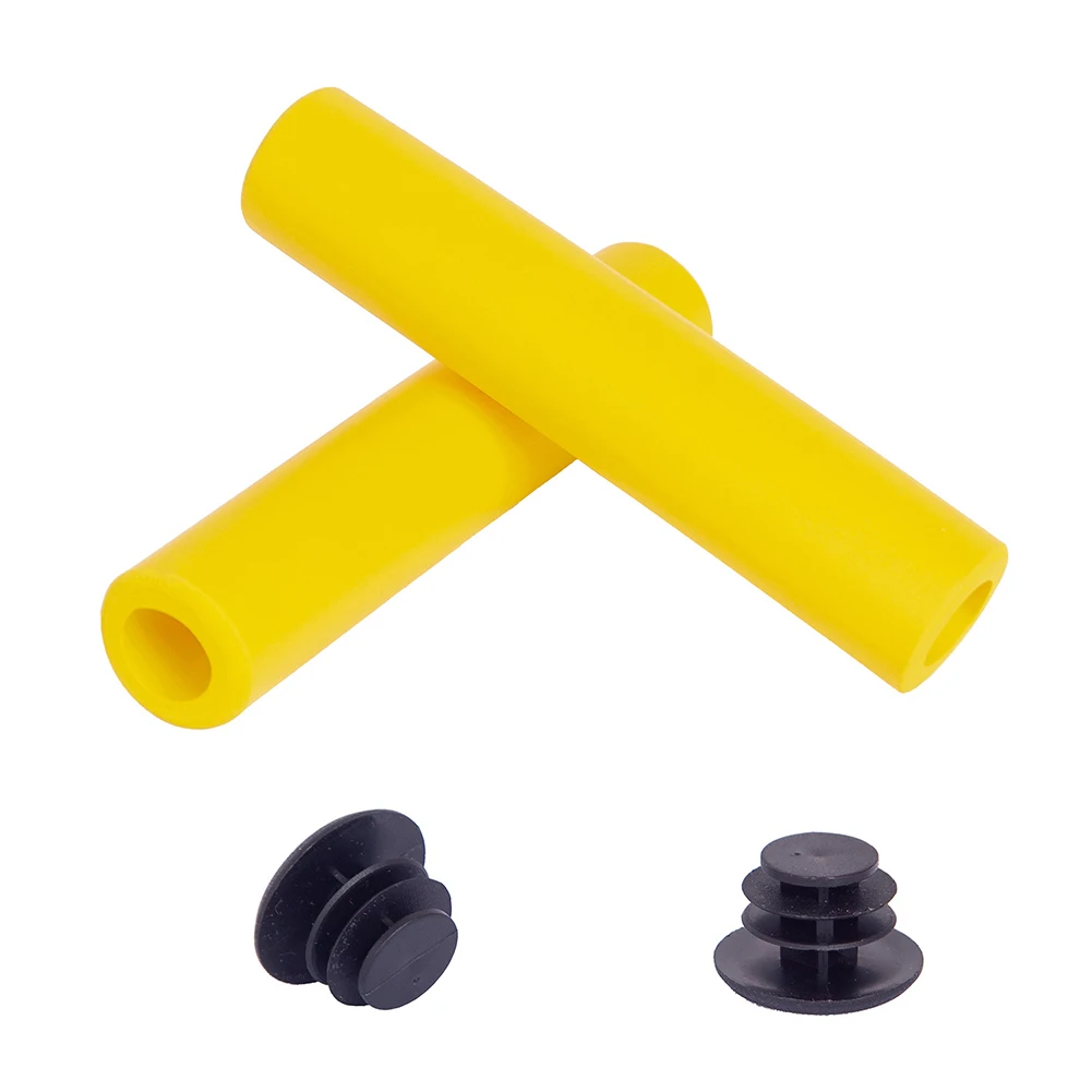 

1Pair Bicycle Handle Bar MTB Soft Foam Silicone Sponge Handle Bar Grips Anti-skid Handlebar Cover Super Light Silicone Non-Slip