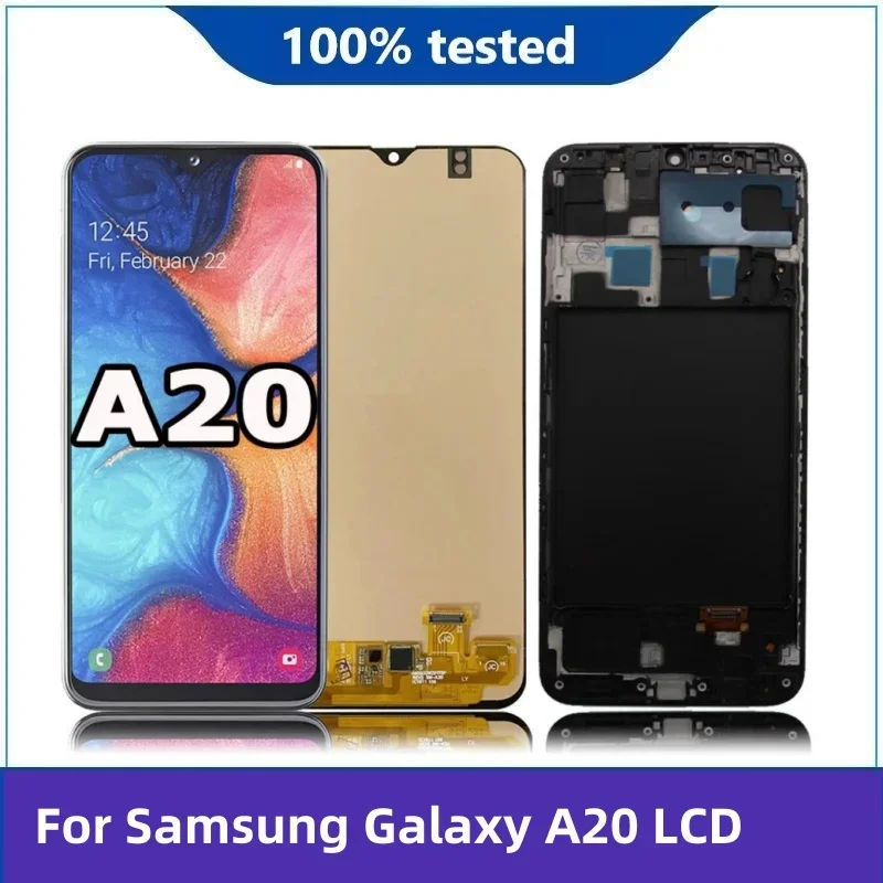 Жк-дисплей Incell Для Samsung Galaxy A20 Sm-a205f/ds Емкостный Сенсорный Экран С Дигитайзером 6,4 Дюйма, Разрешение 720x1560