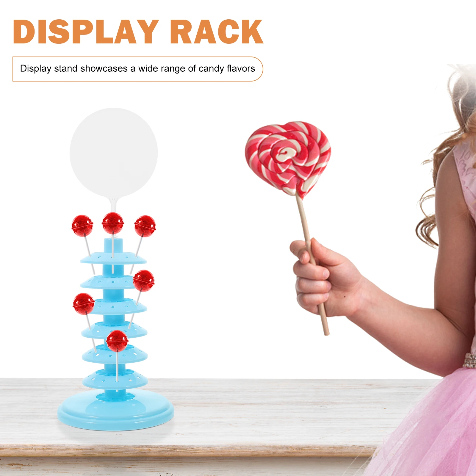 

Pink 6 Layers Candy Marshmallow Display Stand Lollipop Rack Multi-function Storage Shelf Cake Pops Stand Decorative
