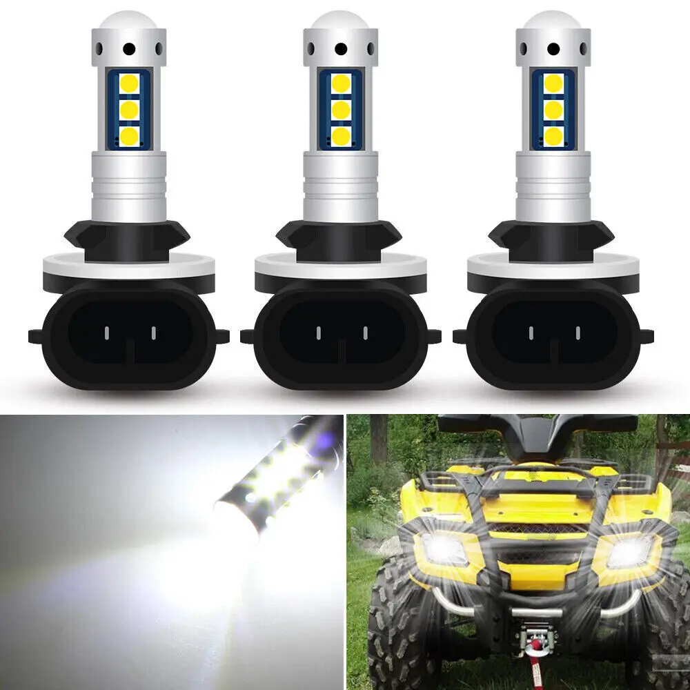 

Winetis 3X 270W 881 Super Bright 6000K White LED Headlight Bulbs For Polaris Sportsman 500 550 570 600 700 800 XP