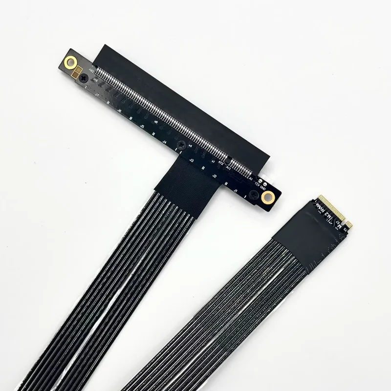 ADT-LINK M.2 NGFF NVMe إلى PCIe 5.0 x16 كابل الناهض يدعم STX Nvidia/AMD GPU بطاقات تمديد Gen5 M.2 Ultra SSD M-key Slot