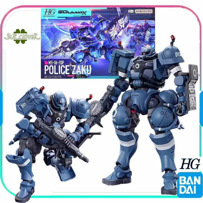 

Bandai Original GUNDAM HG Series GQ MS-06SSP POLICE ZAKU Anime Action Figure Assembly Model Toys Collectible Model