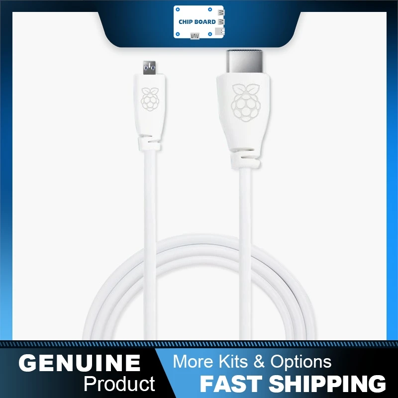 

Официальный кабель Raspberry Pi 4/5 Micro HDMI — стандартный HDMI, 1 м/2 м