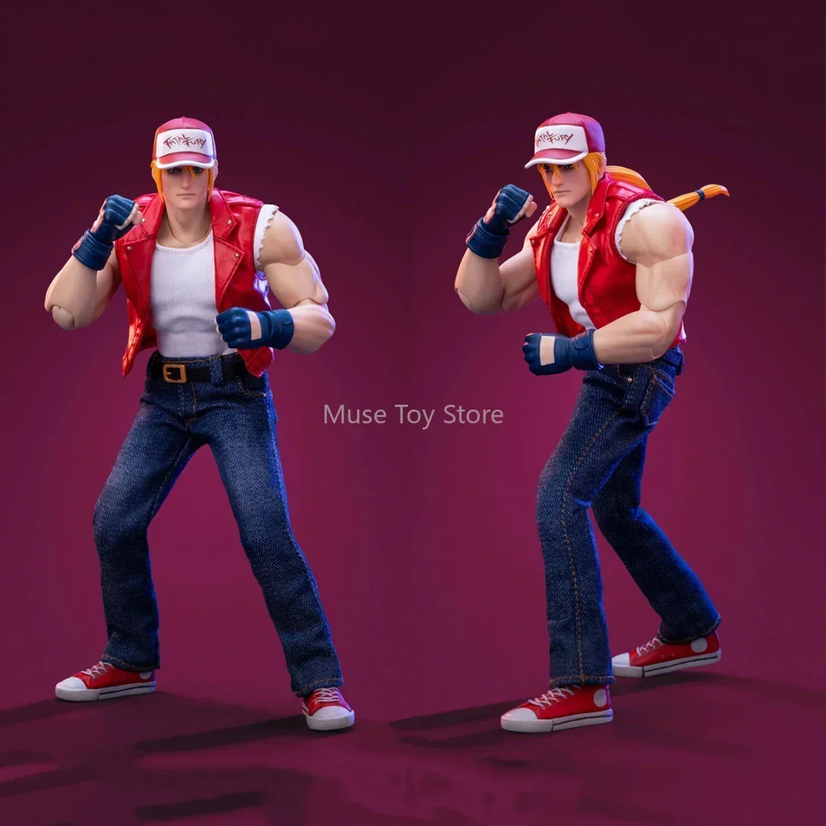 New Stock TUNSHI STUDIO TS-XZZ-005 1/12 Scale Terry Bogard with Double Head Full Set 15.5cm Action Figure Body Model For Fans