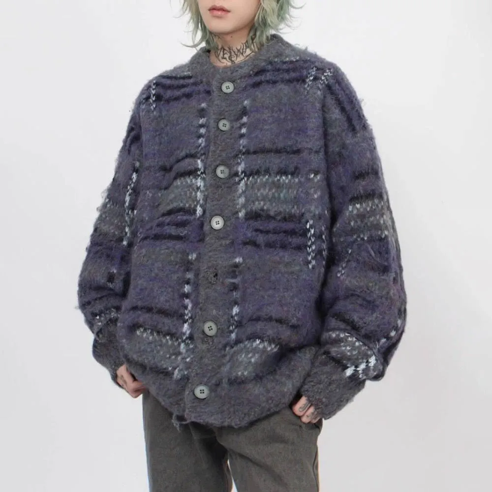 Autumn New Men's Contrast Color Long-Sleeved Sweater American Retro Fashion Trend Street Loose Casual Niche Men's Tops 2025