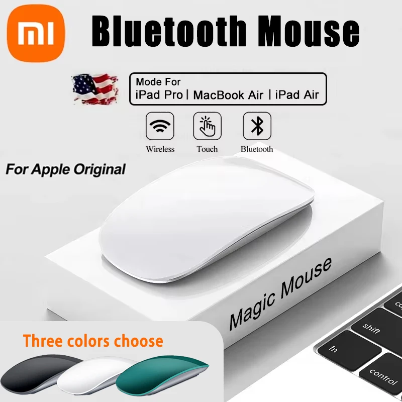 

Беспроводная Bluetooth-мышь Xiaomi, перезаряжаемая сенсорная тонкая эргономичная двухрежимная бесшумная волшебная мышь для компьютера, телефона
