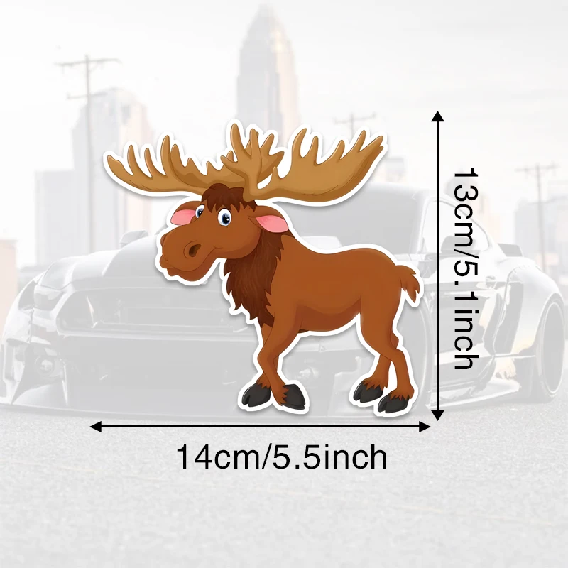 

Funny Moose Cartoon Car Sticker Vinyl Car Stickers Decal Covering Up Bodywork Scratches