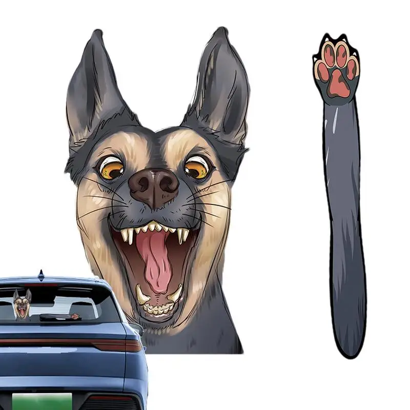 Dog Windshield Wiper Sticker Rear Windshield Wiper Decal Waterproof Adorable Funny Dog Stickers For Car Motorcycle Computer