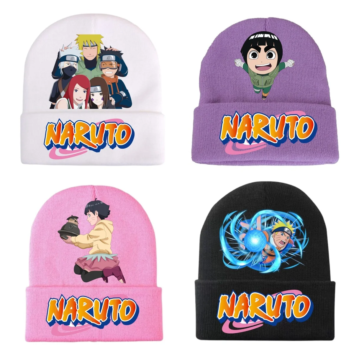 

Вязаные шапки в стиле аниме NARUTO: Узумаки Наруто, Учиха Саске. Детские зимние теплые модные вязаные шапки для мальчиков и девочек. Подарки.