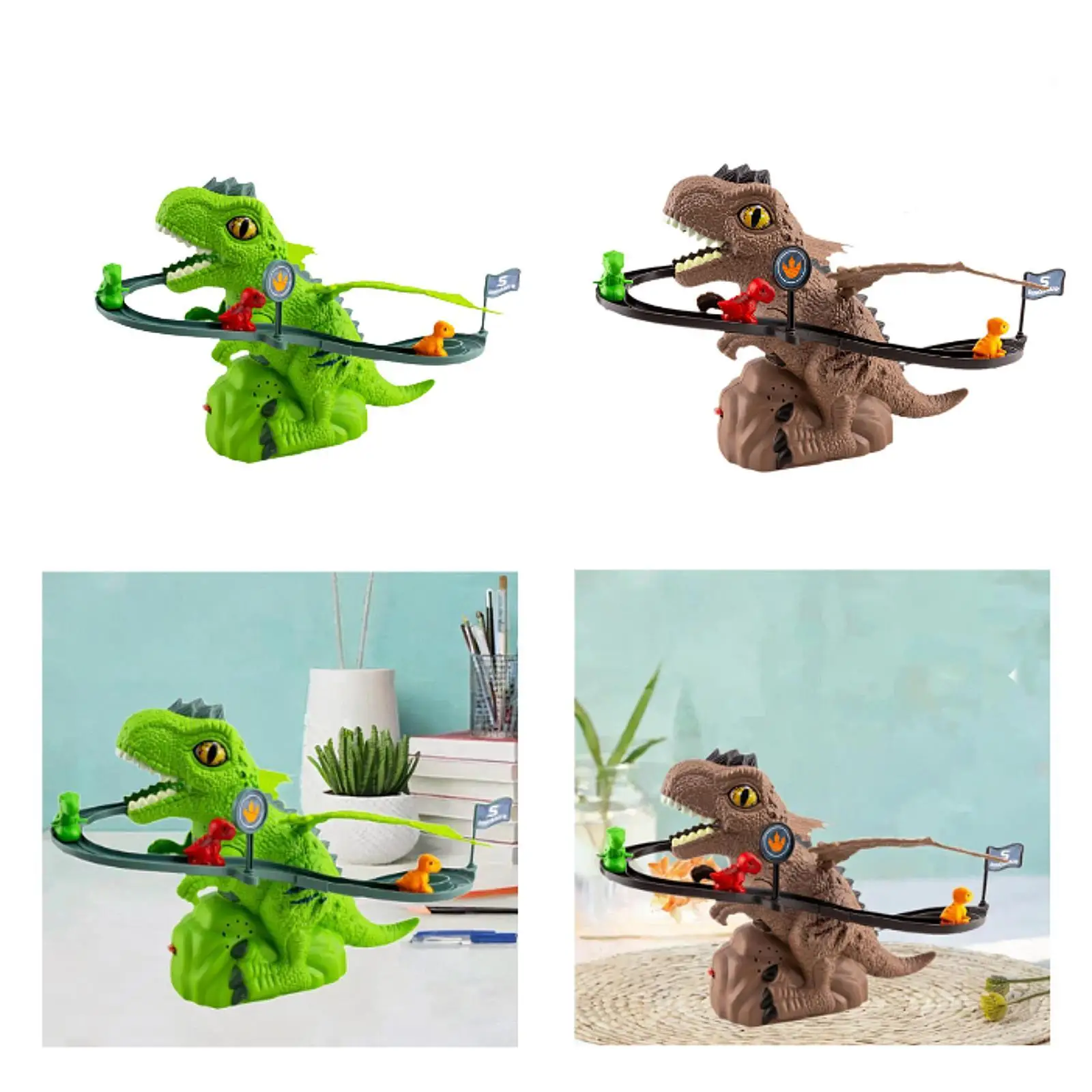 Dinosaur Climbing Slide Toy Funny Montessori Puzzle Playsets Educational Toy Track Slide Toy for Birthday Gift Baby Boys Girls