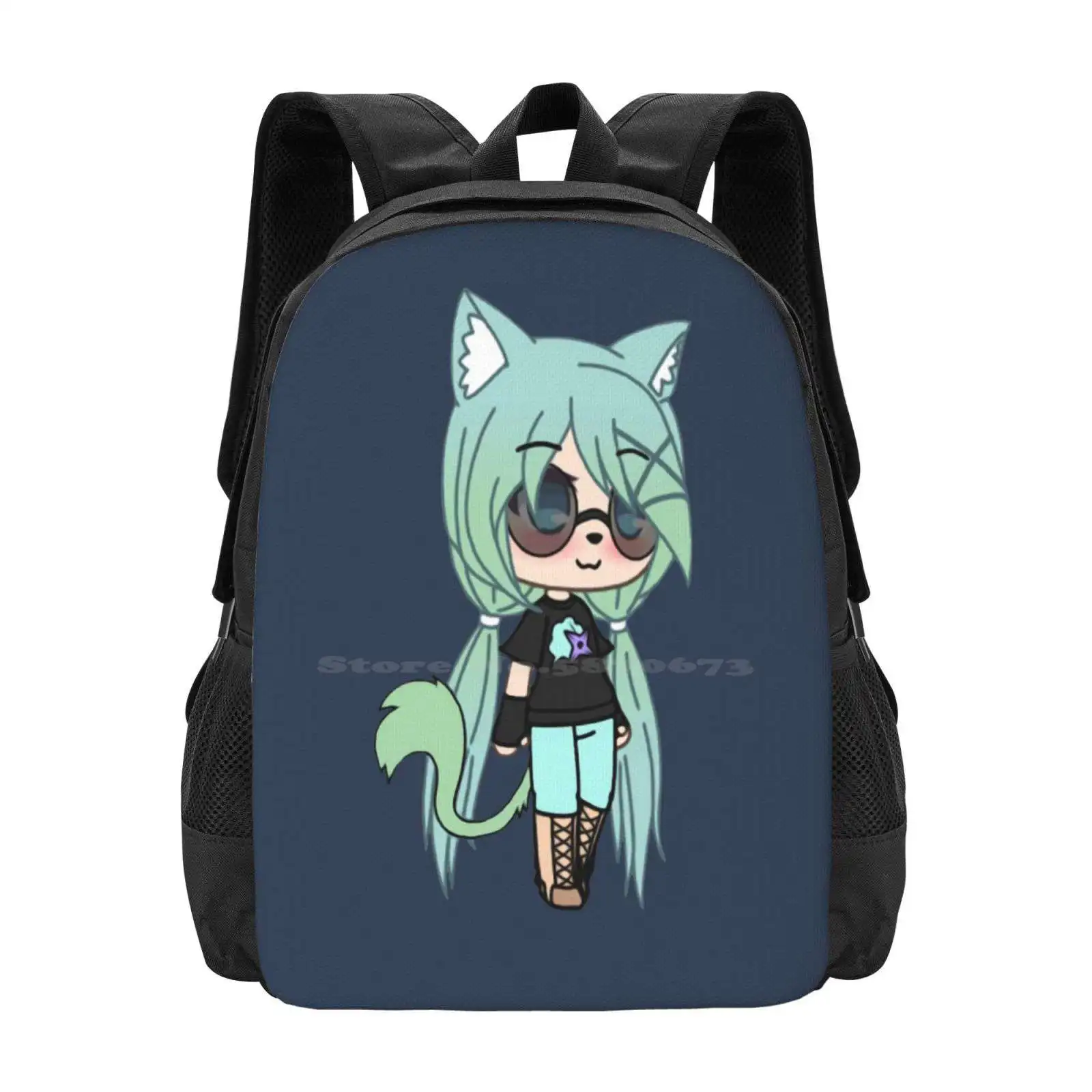 

Gacha Life Series - The Tomboy School Bags Travel Laptop Backpack Gacha Life Chibi Kawaii Anime Manga Cartoon Tomboy Hoyden Brav